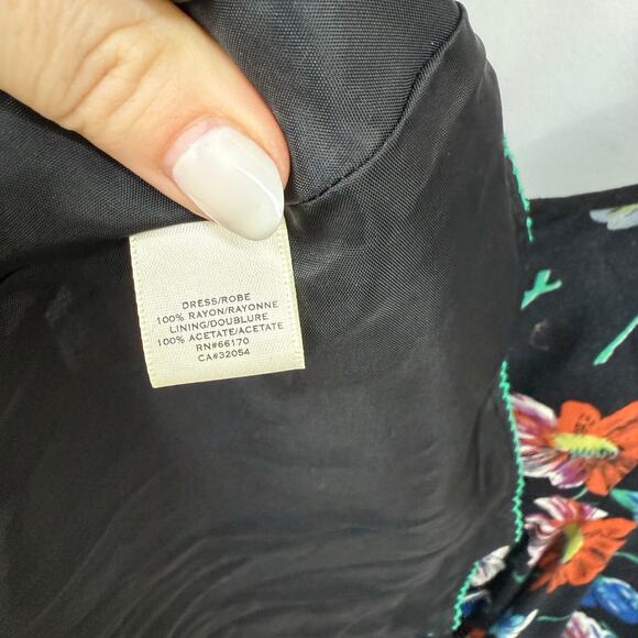 Moulinette Soeurs Anthropologie Astere Everywhere 3D Dress Floral Black 0 - Picture 8 of 8